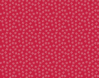 Berry & Sage - 1/2 Yard Increments, Cut Continuously (C17386 Corsage Jazzberry) by Lori Holt for Riley Blake Designs