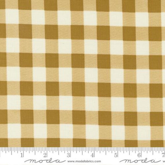 Evermore-End of Bolt 24.5" (43155-13 Picnic Gingham Honey) by Sweetfire Road for Moda