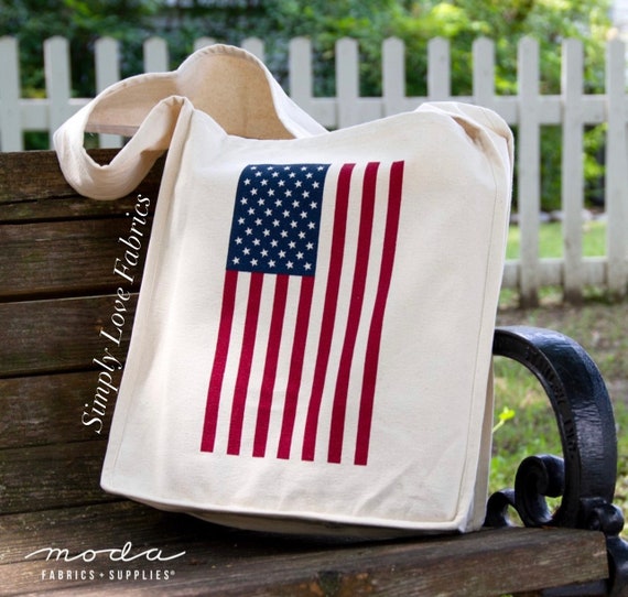 Americana Flag Tote Bag- Moda