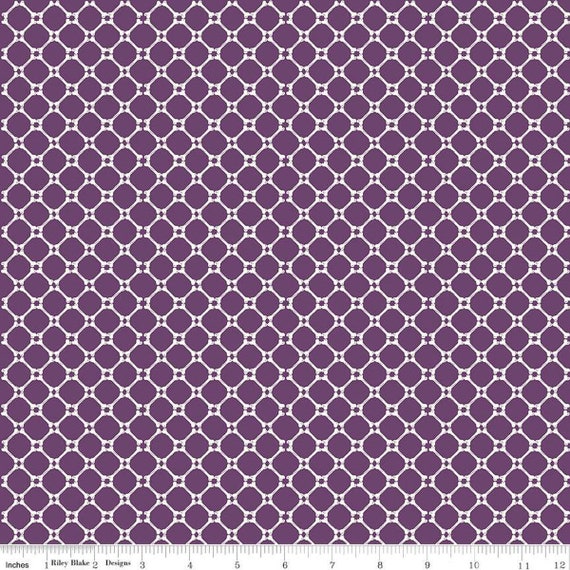 Beggar's Night - 1/2 Yard Increments, Cut Continuously (C14507 Bones Purple) by Sandy Gervais for Riley Blake Designs