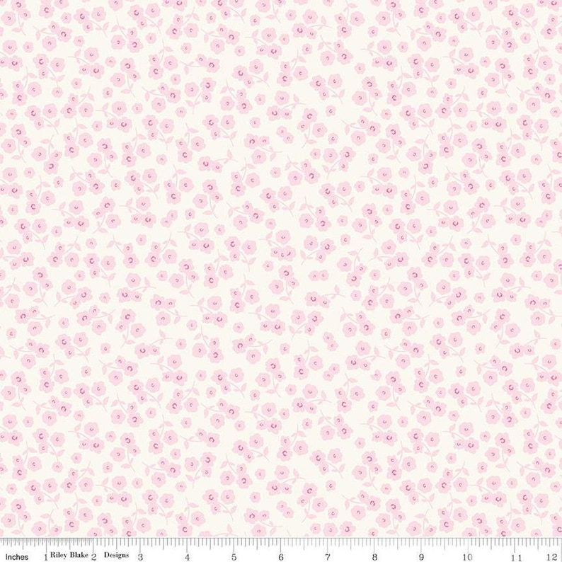 Picnic Florals-1/2 Yard Increments, Cut Continuously C14613 Ditsy Carnation by My Mind's Eye for Riley Blake Designs image 1