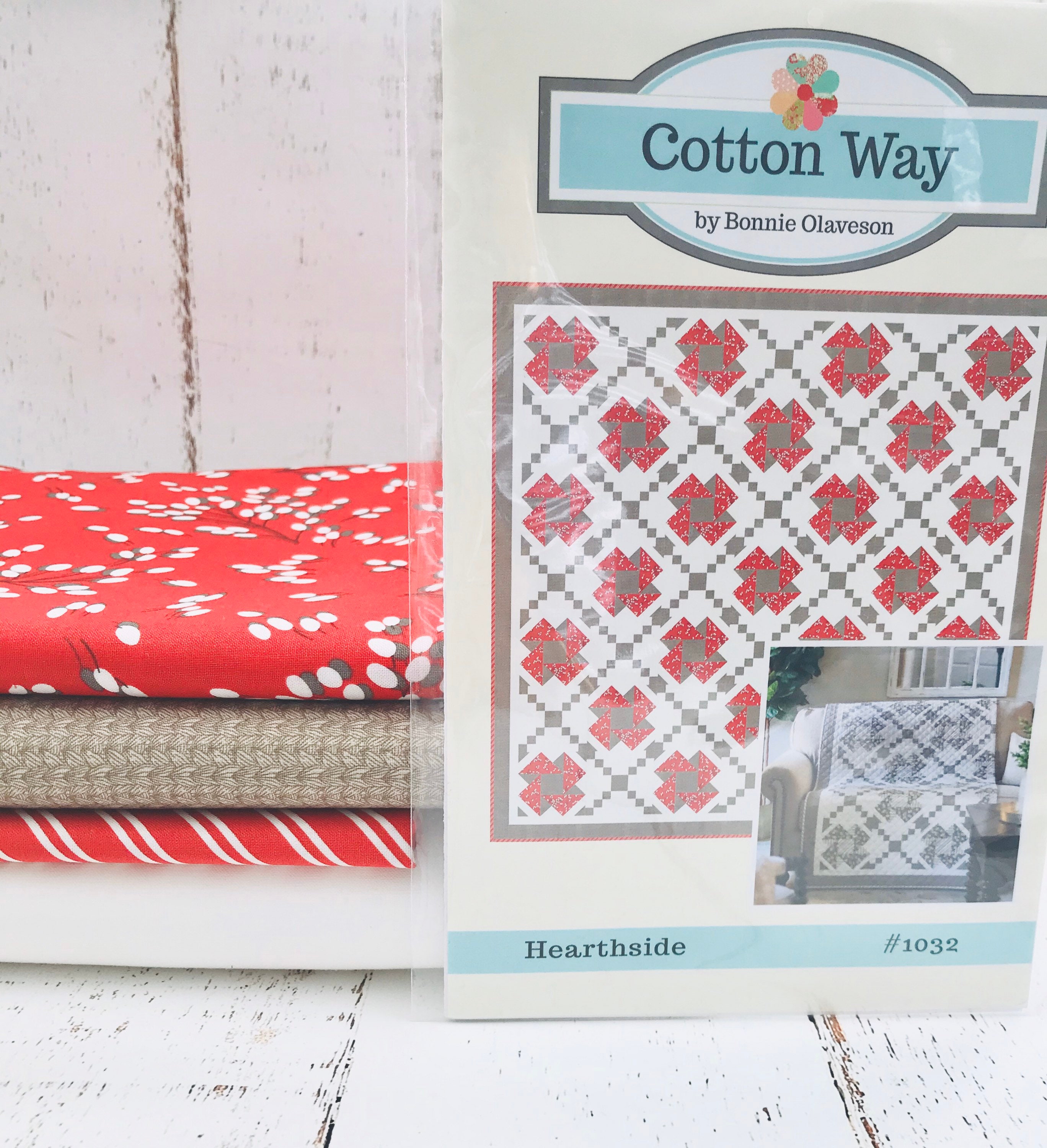 Hearthside Quilt Kit with Pattern by Cotton Way for Moda CW1032