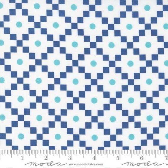 Simply Delightful-Fat Quarter (37643 32 Nautical Blue) by Sherri and Chelsi for Moda