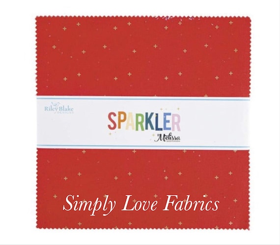 Sparkler- 10" Stacker (10-1650-42 Fabrics With Gold Metallic) by Melissa Mortenson for Riley Blake Designs