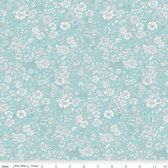 Emily Belle - 1/2 Yard Increments, Cut Continuously (01666410A Mermaid) Liberty Fabrics for Riley Blake Designs