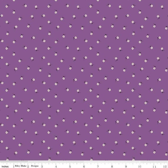 Anne of Green Gables™-1/2 Yard Increments, Cut Continuously (C13856 Blossoms Purple) by Riley Blake Designs