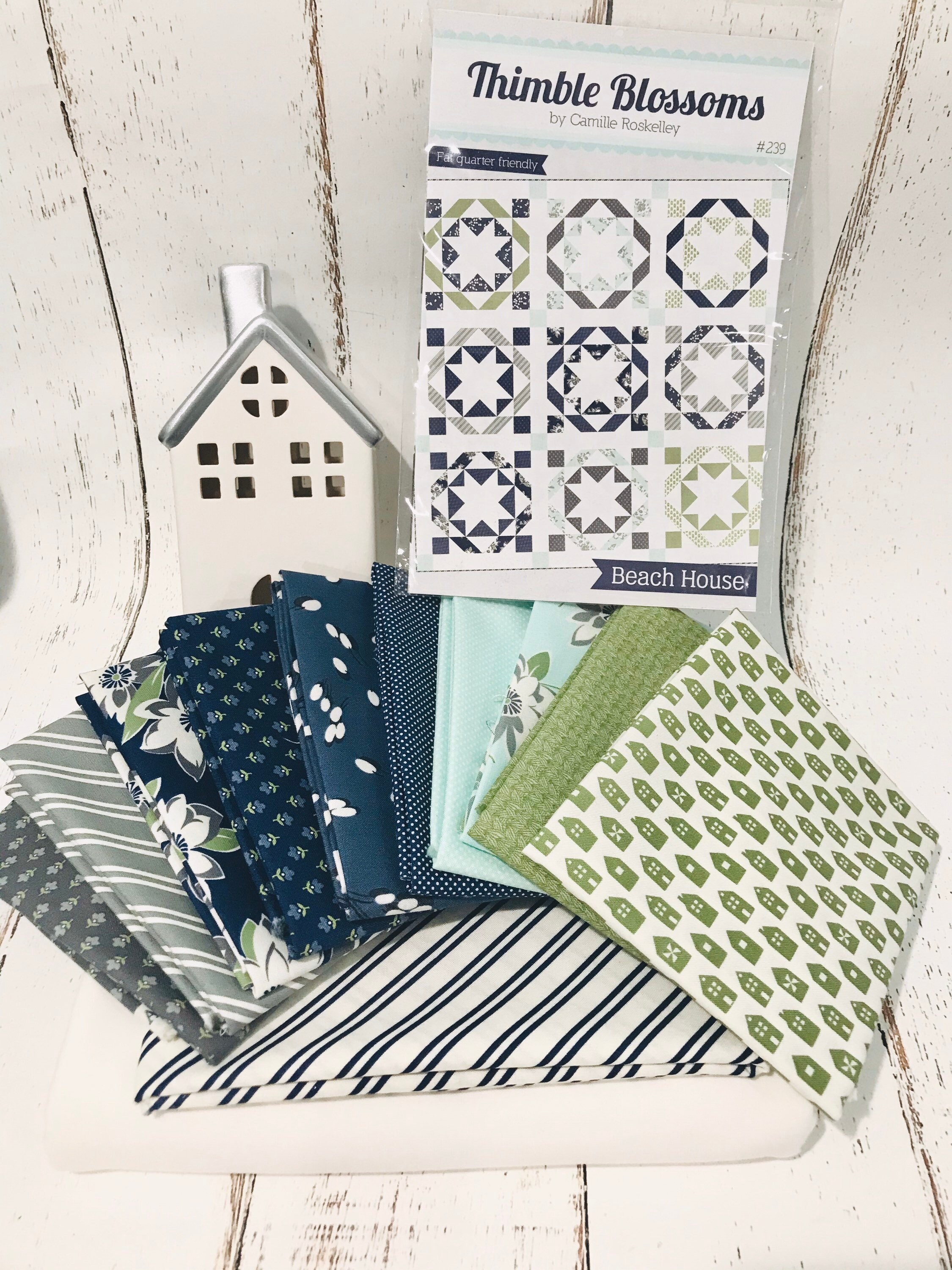 Beach House Quilt Kit NO Pattern At Home by Thimble Blossoms for Moda