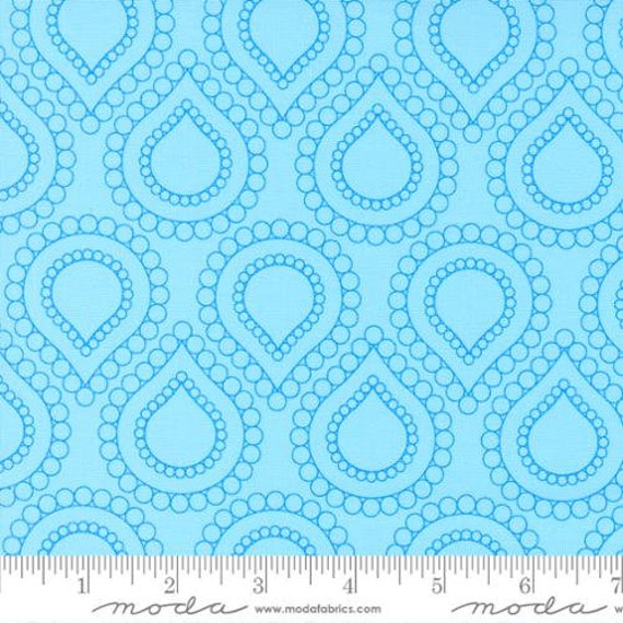 Rainbow Sherbet-1/2 Yard Increments, Cut Continuously (45021-22 Beaded Lotus Geometrics Bluemoon) by Sariditty for Moda