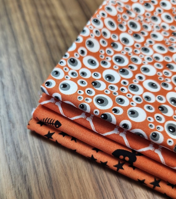 Beggar's Night - Half Yard Bundle (4 Orange Fabrics) by Sandy Gervais for Riley Blake Designs