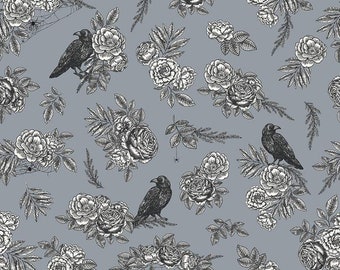 Sophisticated Halloween-1/2 Yard Increments, Cut Continuously (C14620 Main Fog) by My Minds Eye for Riley Blake Designs