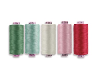 Berry & Sage Thread Pack - (RBTH-48370) 5 164-Yard Spools by Lori Holt for Riley Blake Designs