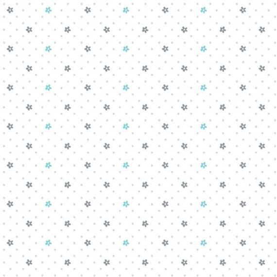 Doodle Baby Flannel-1/2 Yard Increments, Cut Continuously (13232F-81 Sweet Dot Flower Turq/White) by Jessica Flick for Benartex