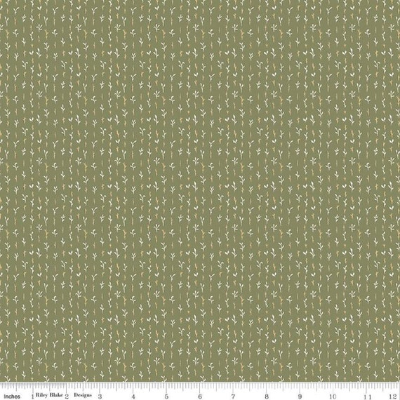 The Old Garden-1/2 Yard Increments, Cut Continuously (C14237 Gloria Sage) by Danelys Sidron for Riley Blake Designs
