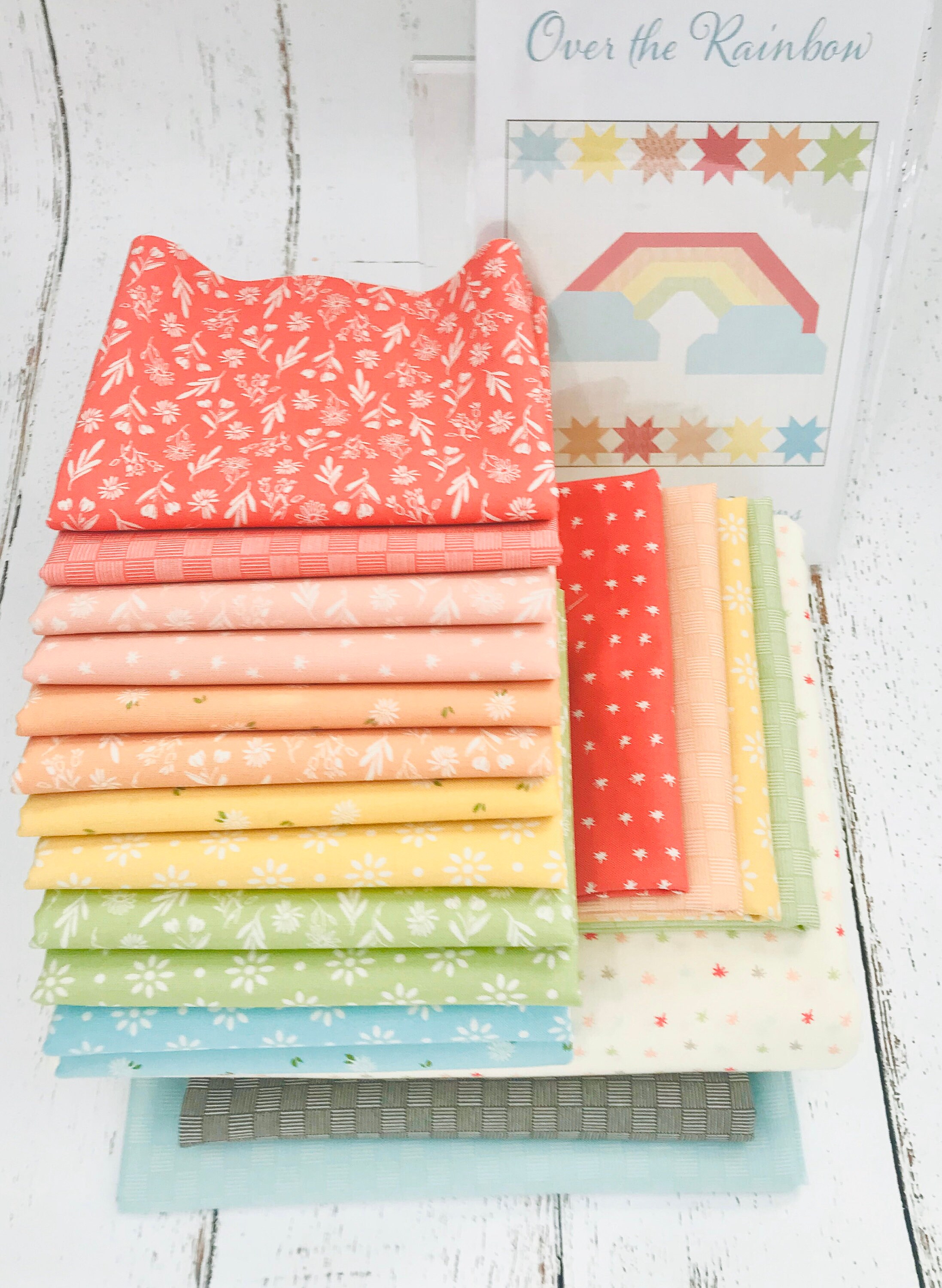 Over the Rainbow Quilt Kit With Pattern using Summer Sweet by Sherri