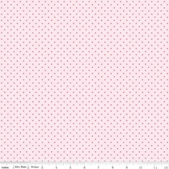 Picnic Florals-1/2 Yard Increments, Cut Continuously (C14615 Dots Carnation) by My Mind's Eye for Riley Blake Designs