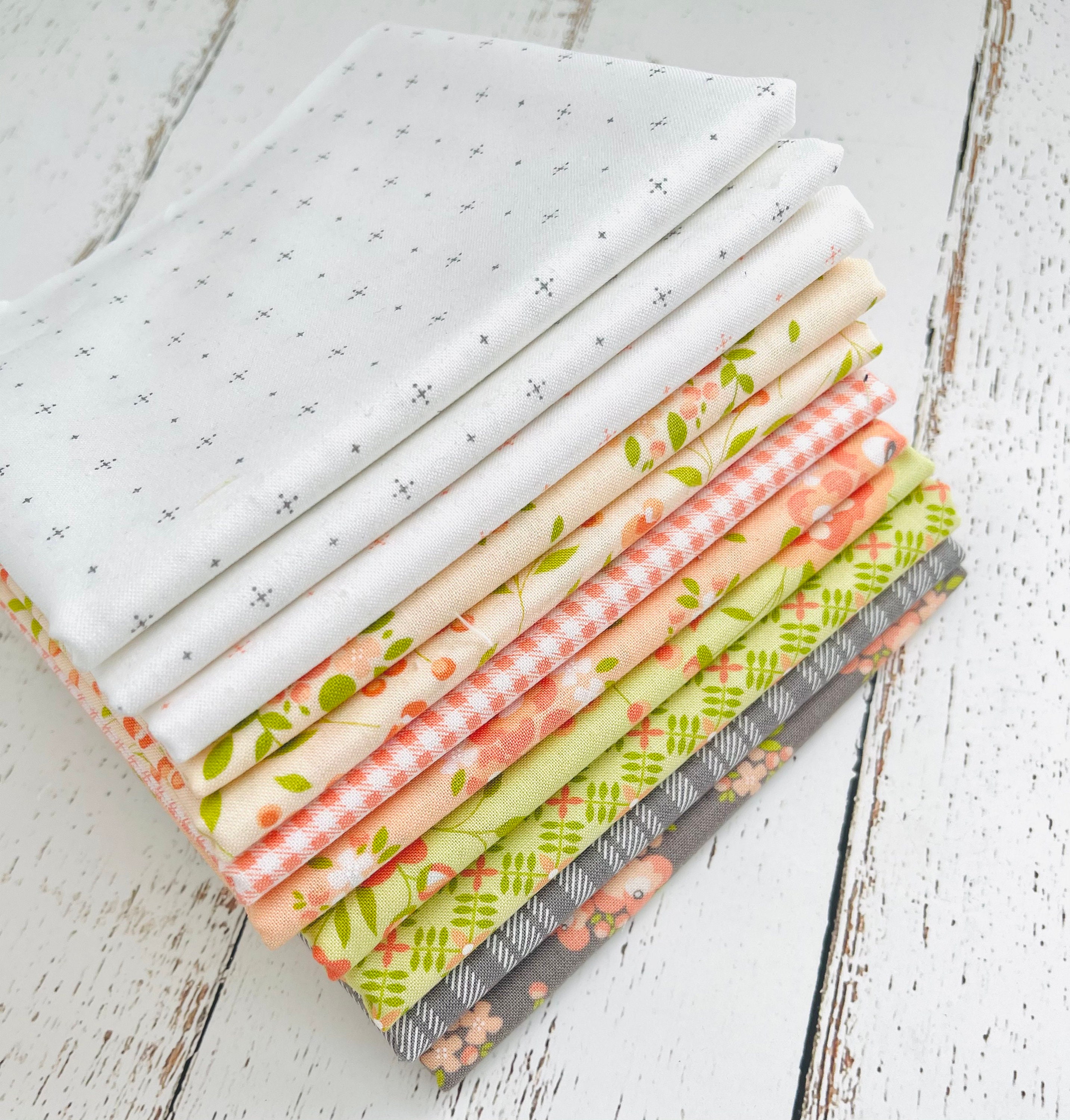 1/4 Yard Bundle Apricot and Ash 11 Fabrics by Corey Yoder for Moda 1/4 Yard Bundle Apricot and Ash 11 Fabrics by Corey Yoder for Moda