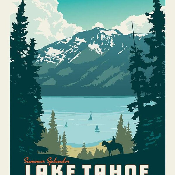 Destinations Lake Tahoe Poster Panel- 36" x 43.5" - by Anderson Design Group for Riley Blake Designs- P10022