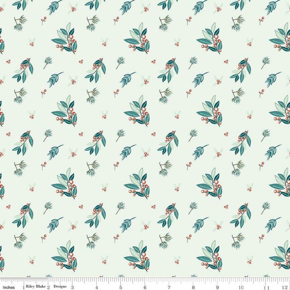 Arrival of Winter- 1/2 Yard Increments, Cut Continuously (C13521 Branches Mist) by Sandy Gervais for Riley Blake Designs