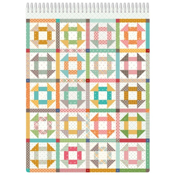 The Prim Churn Dash List Top Bound Spiral Notebook- 6 x 8"- ST-16551