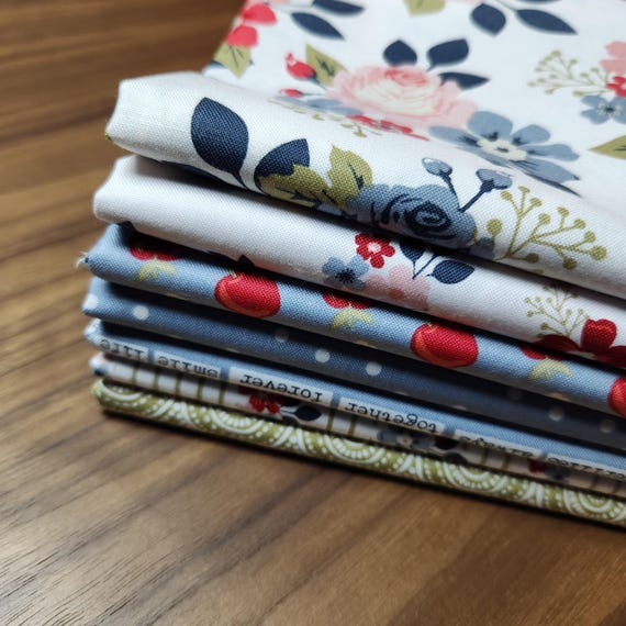 Vintage Charm - Half Yard Bundle (7 Pear/Stone/White Fabrics) by Dani Mogstad for Riley Blake Designs