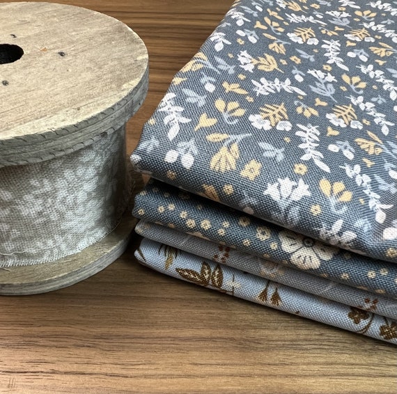 The Old Garden-Half Yard Bundle (4 Dusk/Cornflower Fabrics) by Danelys Sidron for Riley Blake Designs