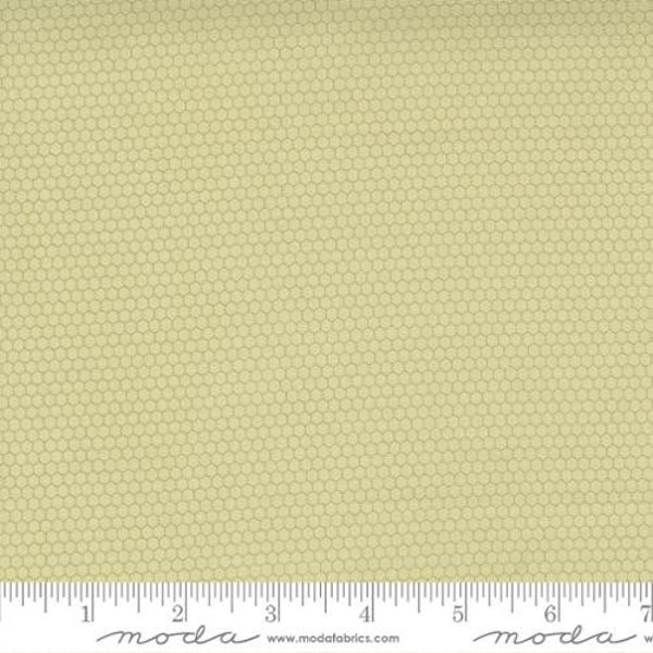 Buttercup and Slate- 1/2 Yard Increments, Cut Continuously (29158 15 Sprig Honeycomb Dot) by Corey Yoder for Moda Fabrics
