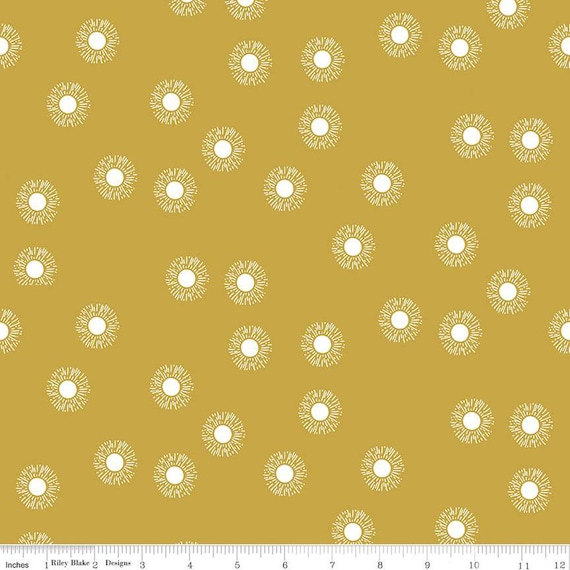 Moonchild-1/2 Yard Increments, Cut Continuously (C13824 Sunrise Curry) by Fran Gulick for Riley Blake Designs
