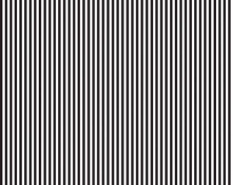 1/8&quot; Stripe Black and White (C495) by Riley Blake Designs