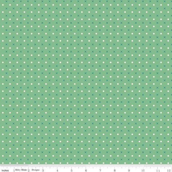 Bee Dots -1/2 Yard Increments, Cut Continuously (C14178 Mary Leaf) by Lori Holt for Riley Blake Designs