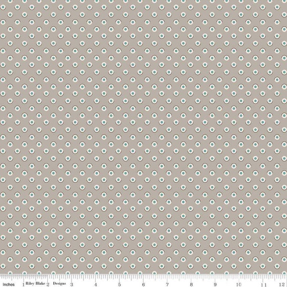 Bee Dots -1/2 Yard Increments, Cut Continuously (C14170 Fawn Pewter) by Lori Holt for Riley Blake Designs