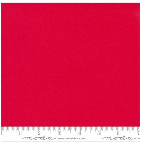 Bella Solids for Moda - 1/2 Yard Increments- Cut Continuously- 9900-382 Ruby