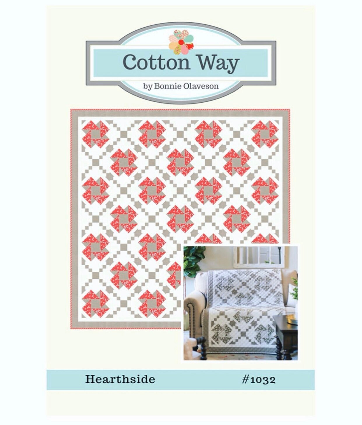 Hearthside Quilt Kit with Pattern by Cotton Way for Moda CW1032
