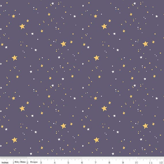 Sophisticated Halloween-1/2 Yard Increments, Cut Continuously (C14623 Stars Heather) by My Minds Eye for Riley Blake Designs