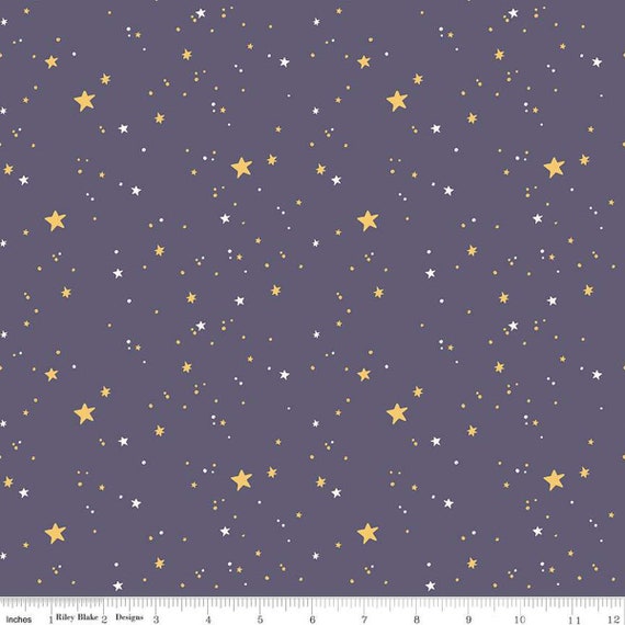 Sophisticated Halloween-1/2 Yard Increments, Cut Continuously (C14623 Stars Heather) by My Minds Eye for Riley Blake Designs
