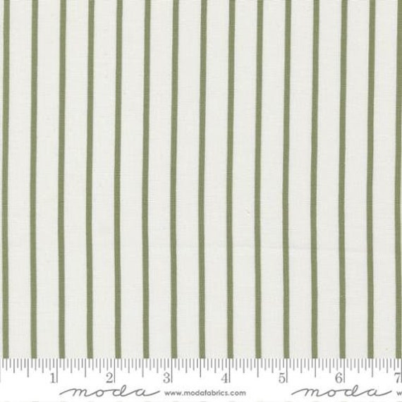 Christmas Eve-1/2 Yard Increments, Cut Continuously (5186-11 Jolly Stripes Snow) by Lella Boutique for Moda