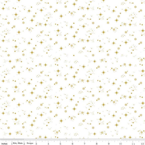 Moonchild-End of Bolt 17" (SC13825 Starfall Off White Sparkle) by Fran Gulick for Riley Blake Designs