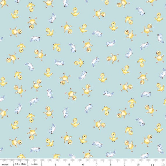 Easter Parade- 1/2 Yard Increments, Cut Continuously (C11573 Sky Chicks ) by Cottage Mama for Riley Blake Designs