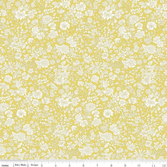 Emily Belle - 1/2 Yard Increments, Cut Continuously (01666411A Lime) Liberty Fabrics for Riley Blake Designs