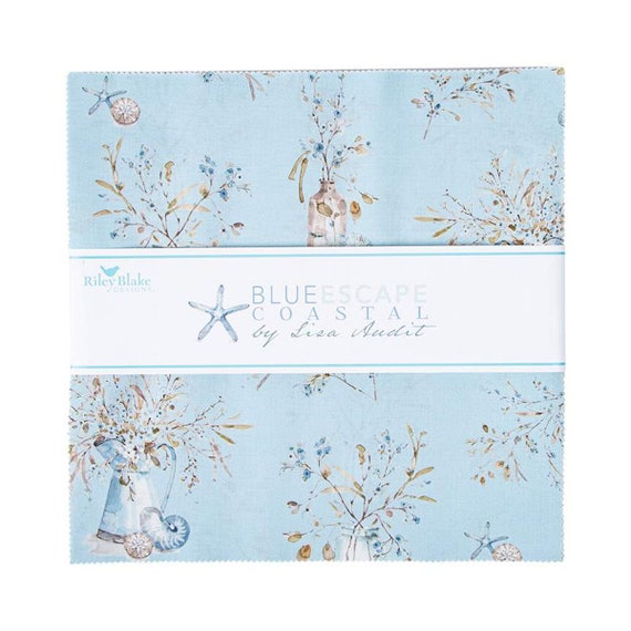 Blue Escape Coastal-10 Inch Stacker (10-14510-42 Fabrics) by Lisa Audit for Riley Blake Designs