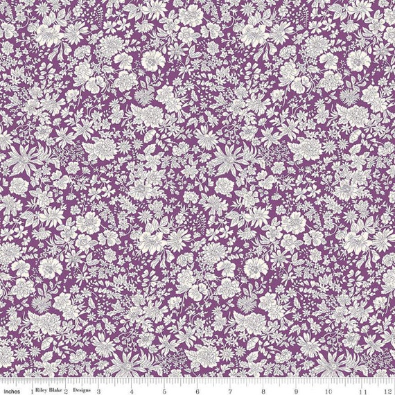 Emily Belle - 1/2 Yard Increments, Cut Continuously (01666443A Plum) Liberty Fabrics for Riley Blake Designs