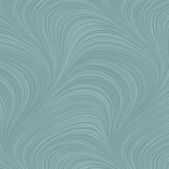 Pearlescent Wave-1/2 Yard Increments, Cut Continuously (2966P-84 Texture Teal) by Jackie Robinson for Benartex