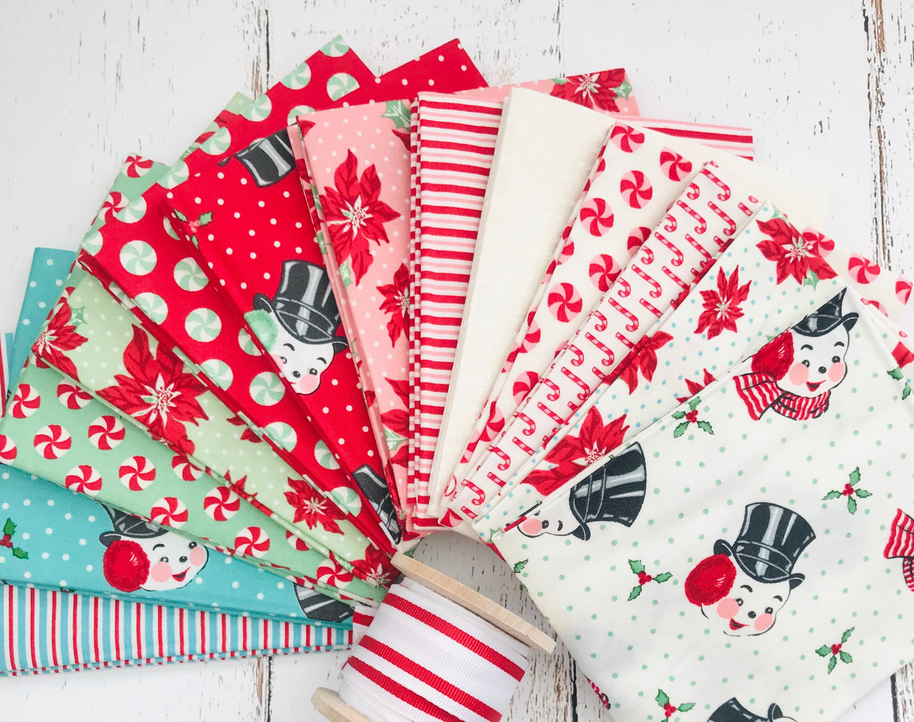 Sweet Christmas Fat Quarter Bundle (13 Fabrics) by Urban Chiks for Moda