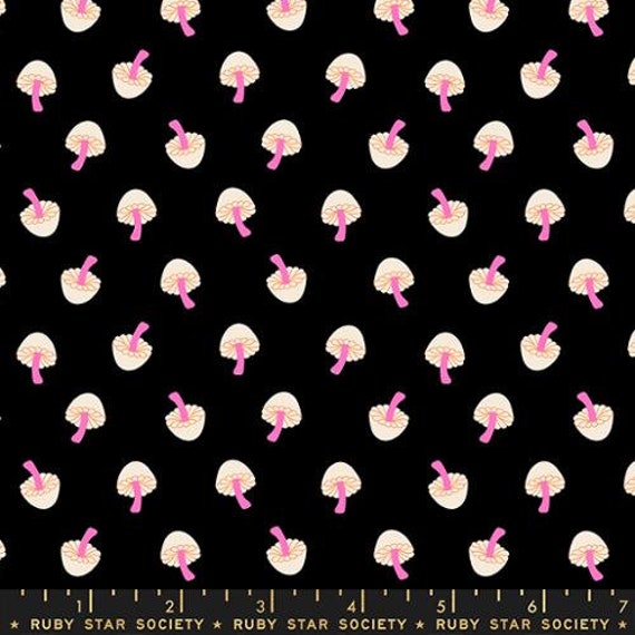 Tiny Frights - End of Bolt 10" (RS5118-15 Tiny Mushrooms Black) by Ruby Star Society