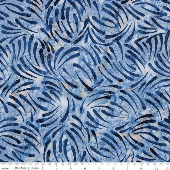 Expressions Batiks Tjaps Mountain High- 1/2 Yard Increments, Cut Continuously (BTHH1326 Storm) by Riley Blake Designs