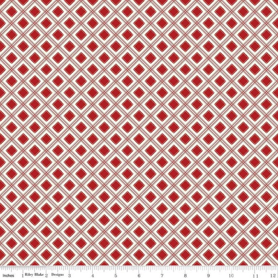 Yuletide Forest- 1/2 Yard Increments, Cut Continuously (C13546 Plaid Red) by Katherine Lenius for Riley Blake Designs