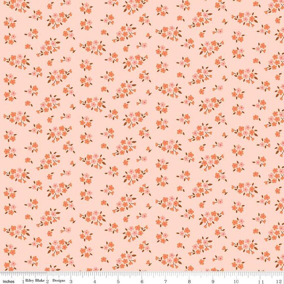 Fairy Dust - 1/2 Yard Increments, Cut Continuously (C12444 Blush Floral) - by Ashley Collett Designs for RBD