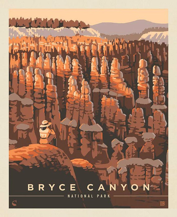 National Parks Bryce Canyon Poster Panel 36" x 43" (PD15091) by Anderson Design Group for Riley Blake Designs