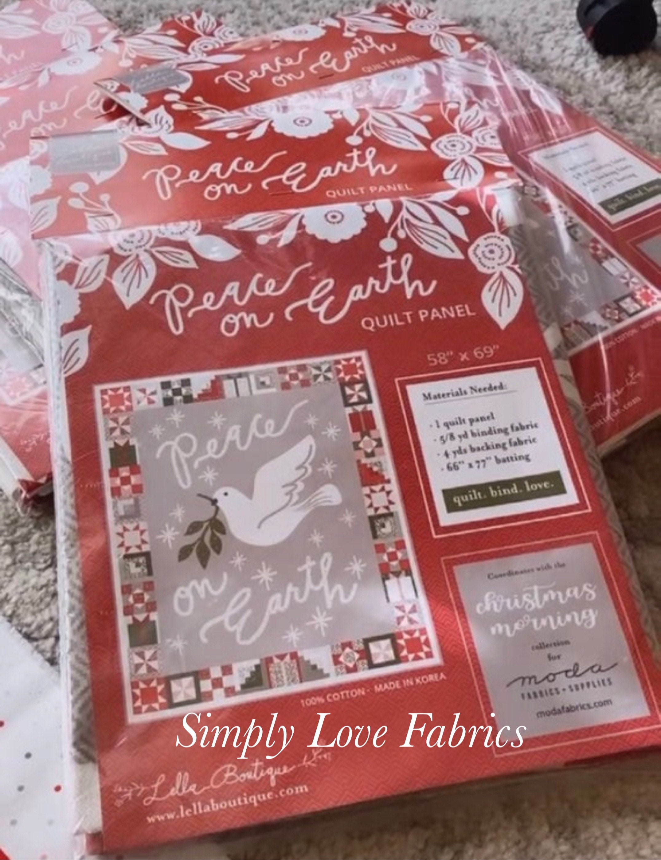 Peace on Earth Quilt PANEL (514911P 58x 69) with Option for Finishing