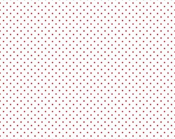 Swiss Dot - 1/2 Yard Increments, Cut Continuously (C660-80 RED) by Riley Blake Designs