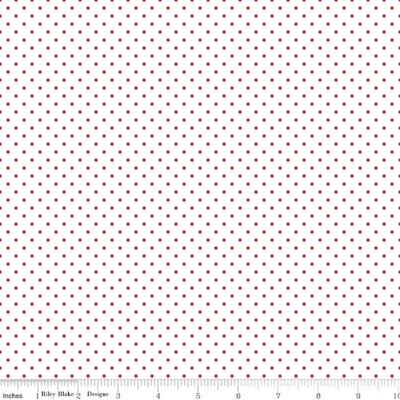 Swiss Dot - 1/2 Yard Increments, Cut Continuously (C660-80 RED) by Riley Blake Designs